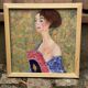 5 tableaux, reproductions peintes à la main hommage à Gustav Klimt
