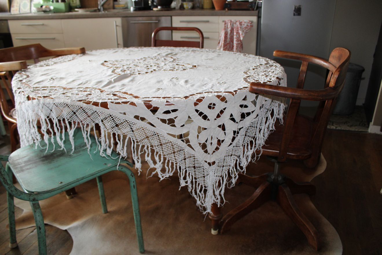 Old tablecloth