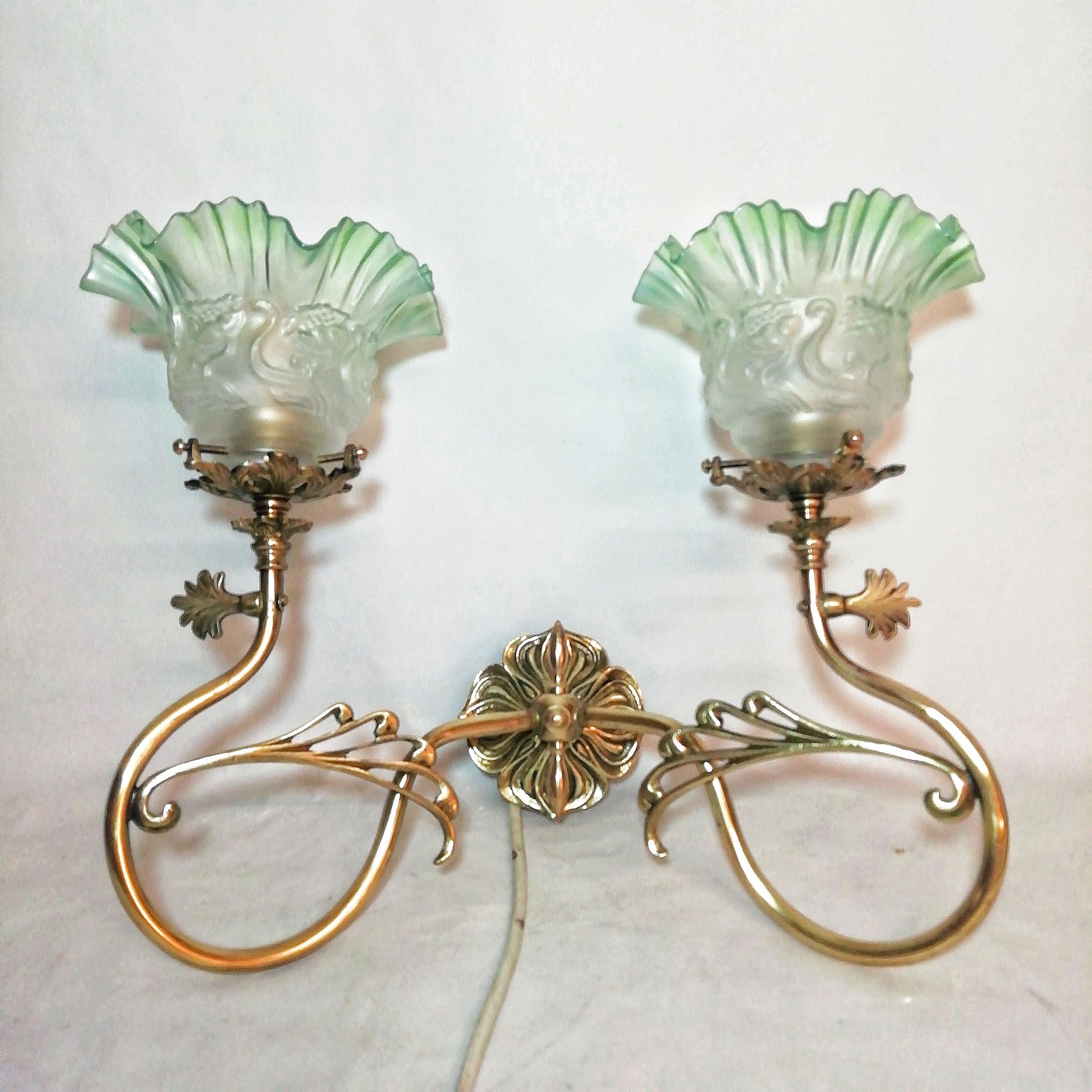Applique en bronze et le verre art déco  années 1930