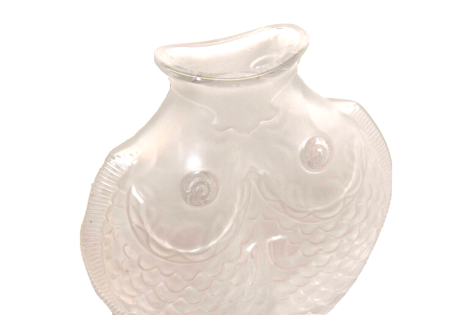 Crystal fish vase by bayel royal crystal of champagne