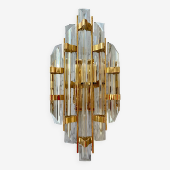 Venini wall lamp in glass and crystal, Italy 1980