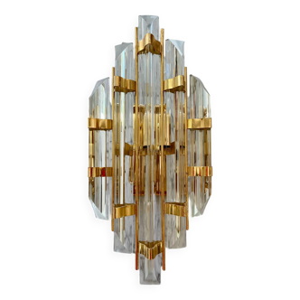 Venini wall lamp in glass and crystal, Italy 1980