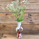 Vase en verre opaque vintage