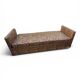 Vintage upholstered 2-seater sofa – embroidered cashmere fabric