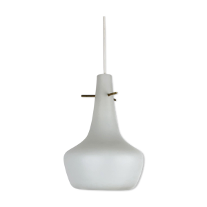 Suspension en opaline blanche italie 1950