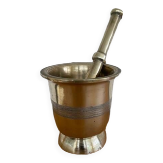 Old bronze mortar and pestle 1.5 kg herbalist pharmacist