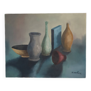 nature morte à l'huile