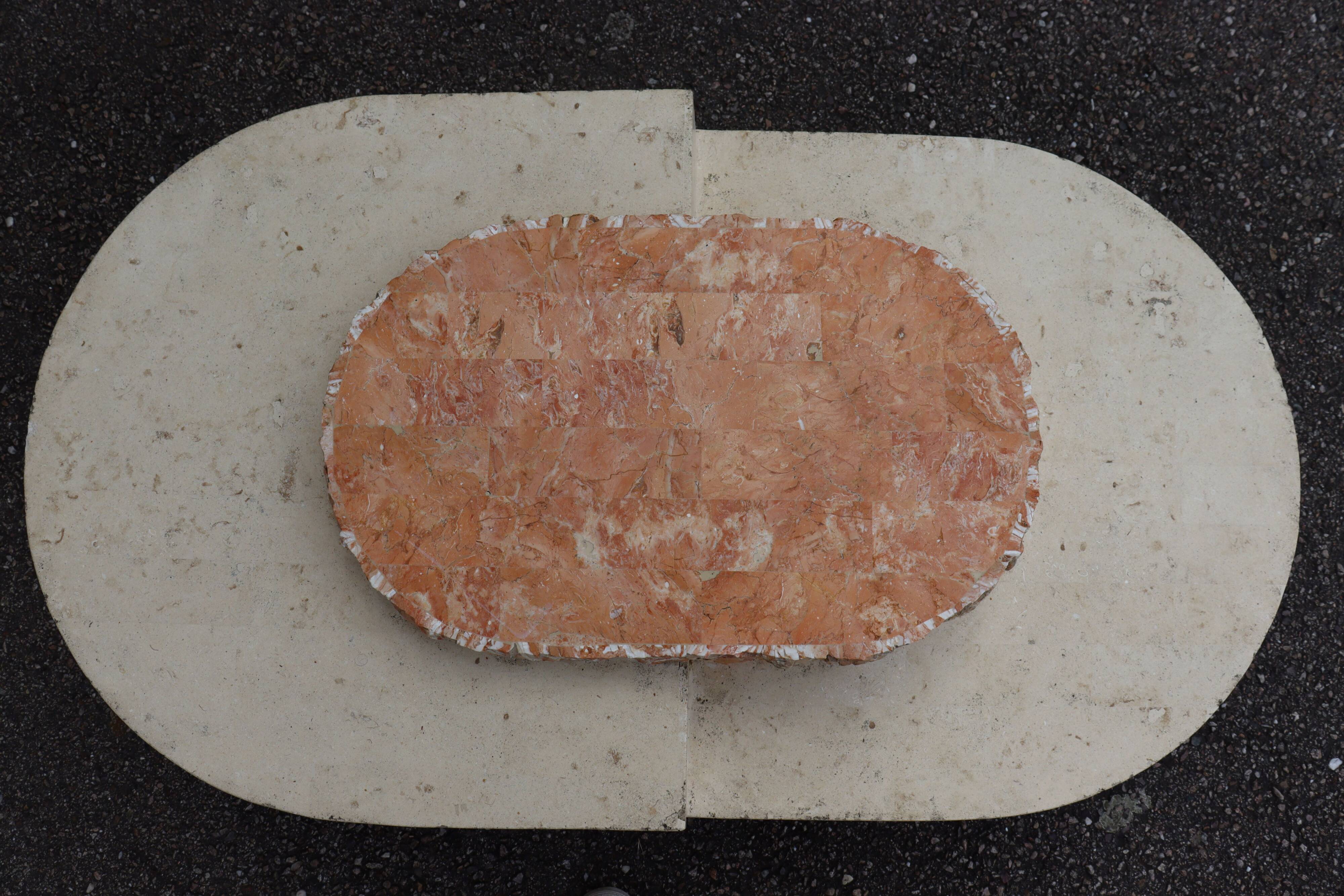 Travertine coffee table 1970