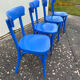 Set of 4 blue bistro chairs