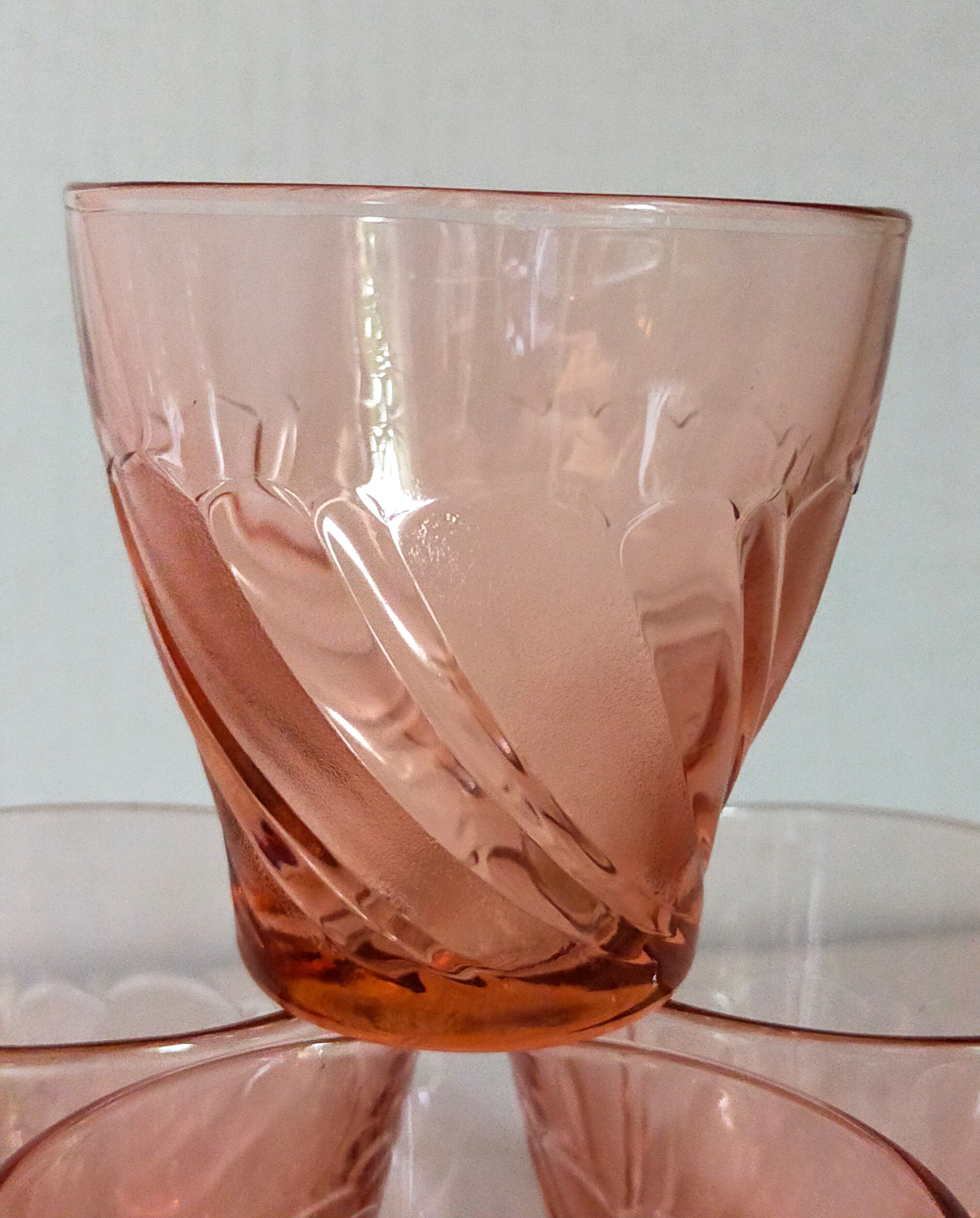 Nine Vereco glasses in Rise glass 80s