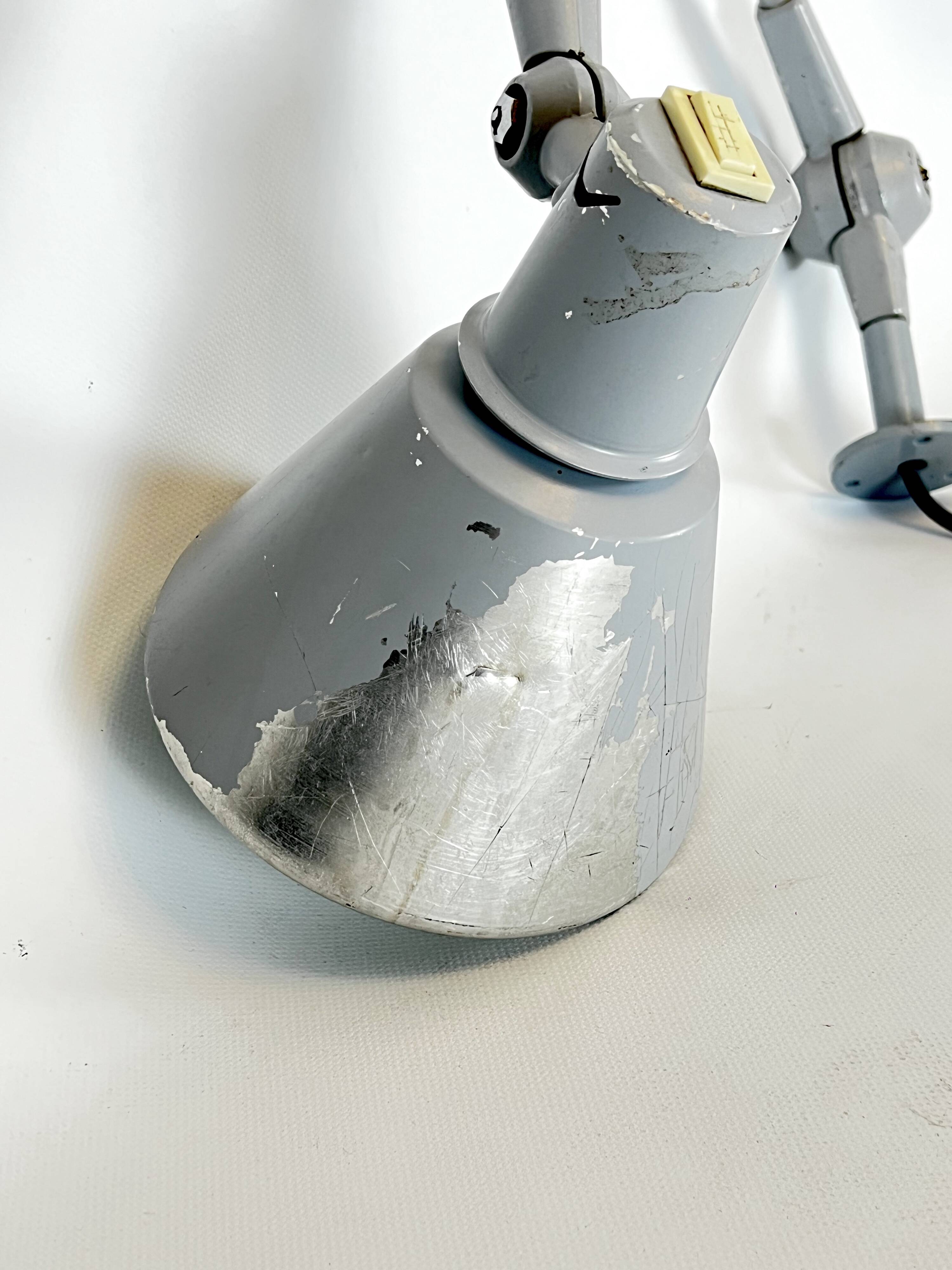 Mid-Century AURE set of two rare wall lamps in metal. Italy 1960s