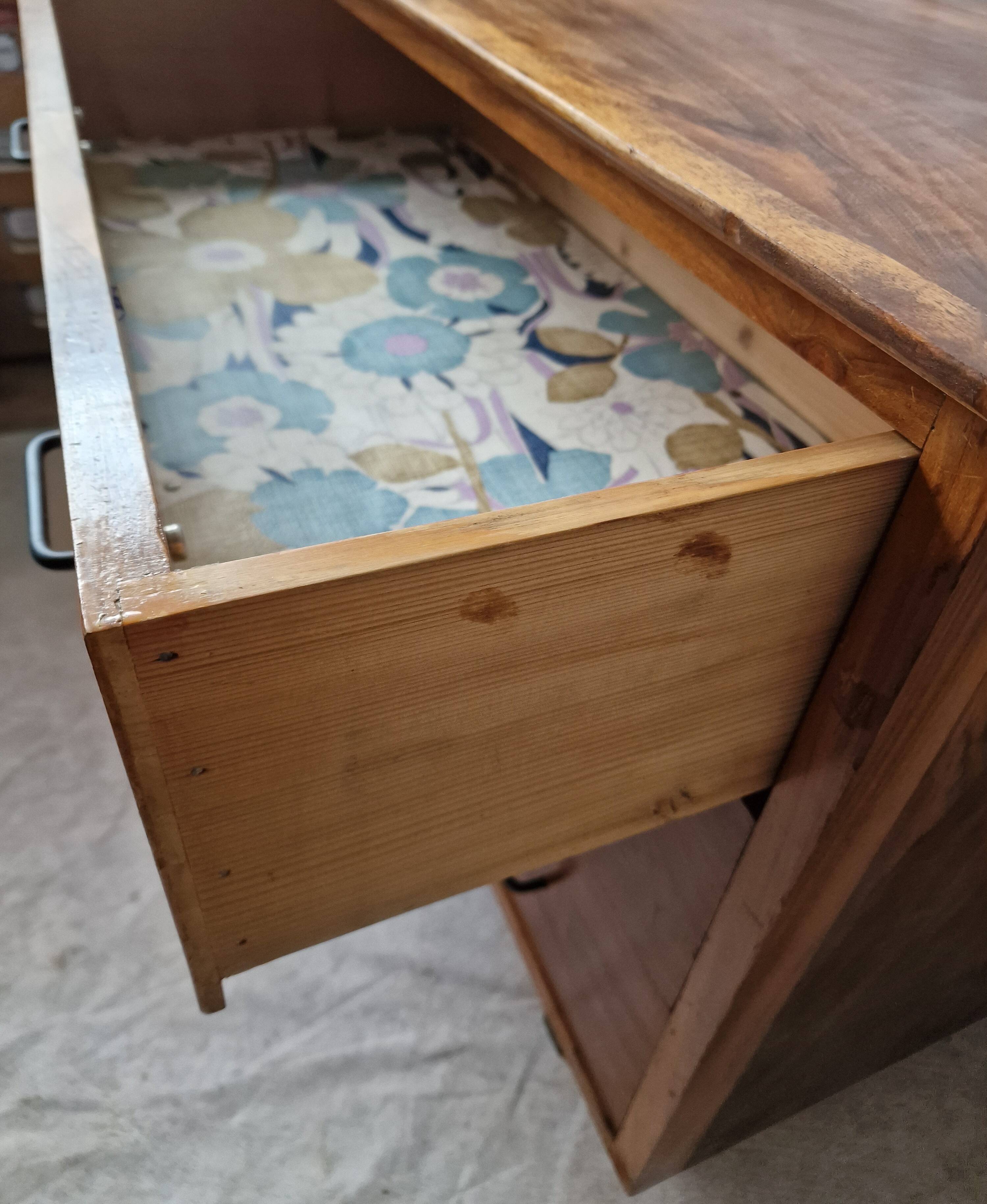 Vintage walnut chest of drawers