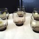 6 smoke-coloured glasses Luminarc 1960s Model Tivoli