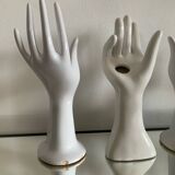Set of 4 vintage ceramic soliflore hands
