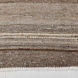 6x10 Brown and Beige Living Room Kilim Rug, 199x306Cm