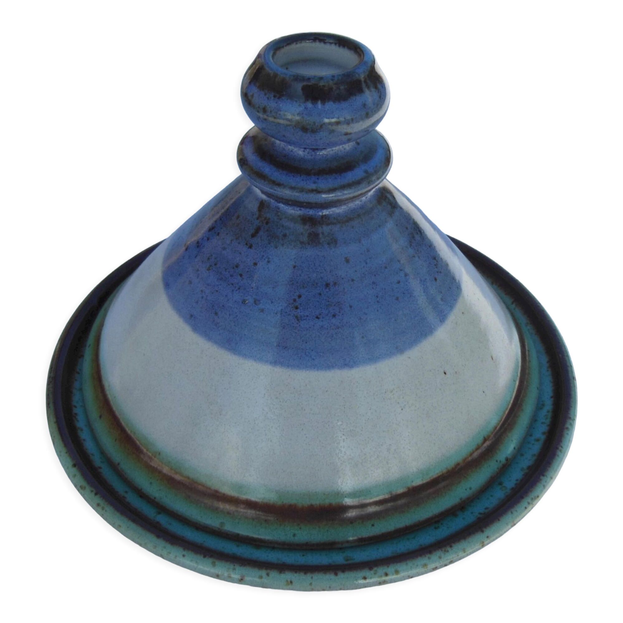Dish & lid tagine signed la roue vallauris vintage ceramics 60 /70
