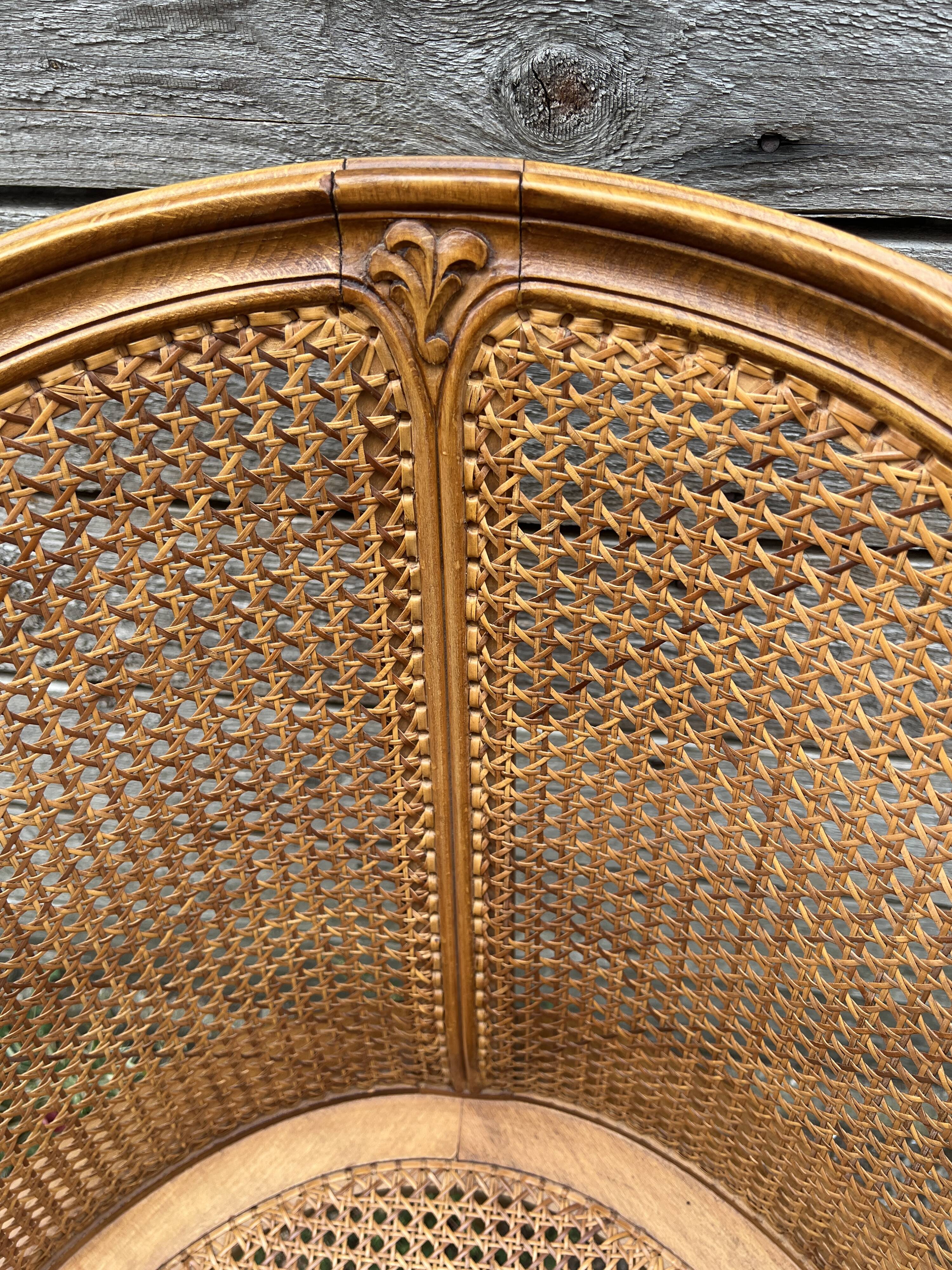 Louis XVI Style Caned Office Chair