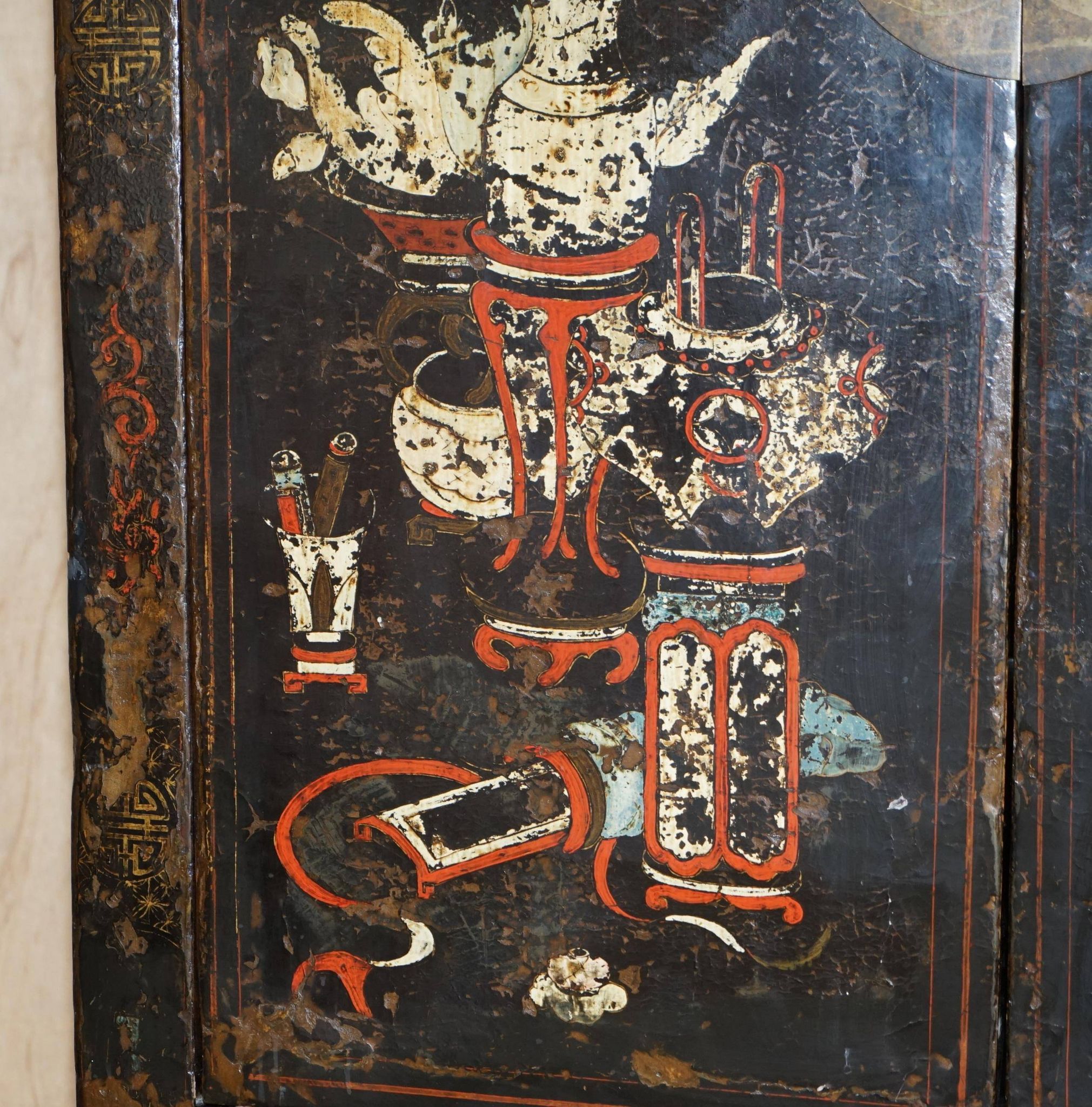 Antique Chinese wedding buffet hand-painted circa 1800