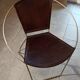 Paire de fauteuils en cuir marron foncé