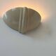Pair of vintage wall lights, beige porcelain, France 1970