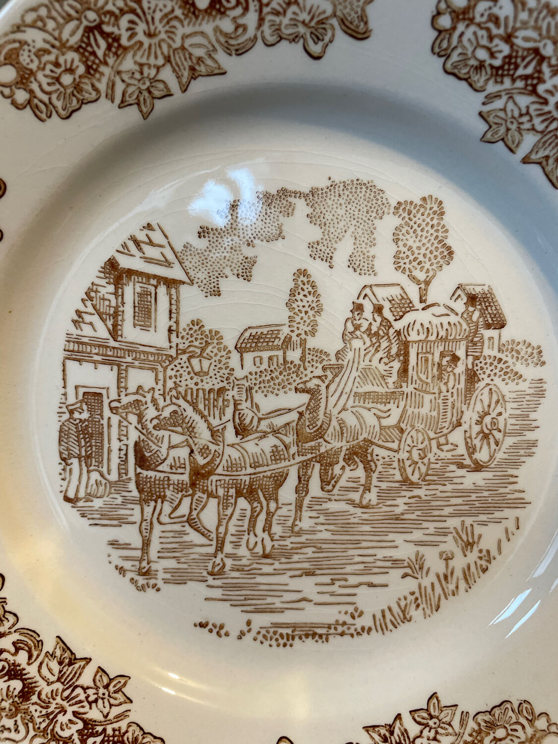 Set of 6 dessert plates Sarreguemines France