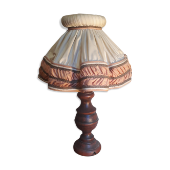 Turned wood lamp and lampshade 1930 fabrics and gallon