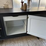 Brutalist black sideboard from the 60s