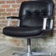 Fauteuil de bureau en cuir " Vaghi "design italien