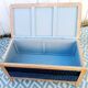 Wood and rattan chest