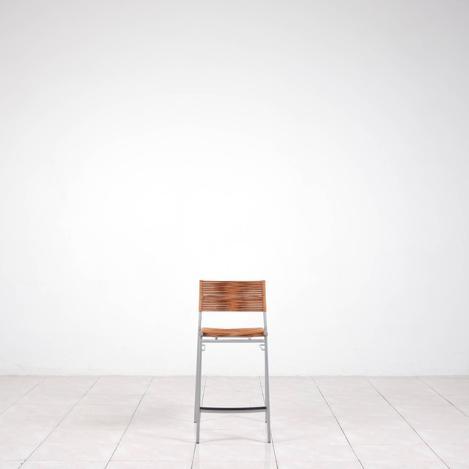 „Miss B“ steel lacquered aluminium bar stool by Tito Agnoli