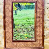 Vintage mirror, bamboo, cane and rattan, circa 1960's