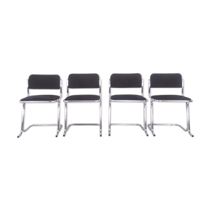 Lot de 4 chaises tubulaires