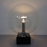 Large Glass Globe & Marble Table Lamp from Erco, 1960s