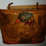 Vide-poche en osier motif de canard