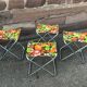 Seat stool vintage camping folding peach of the 60s/70s