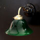 Opaline green porcelain and brass wall lamp