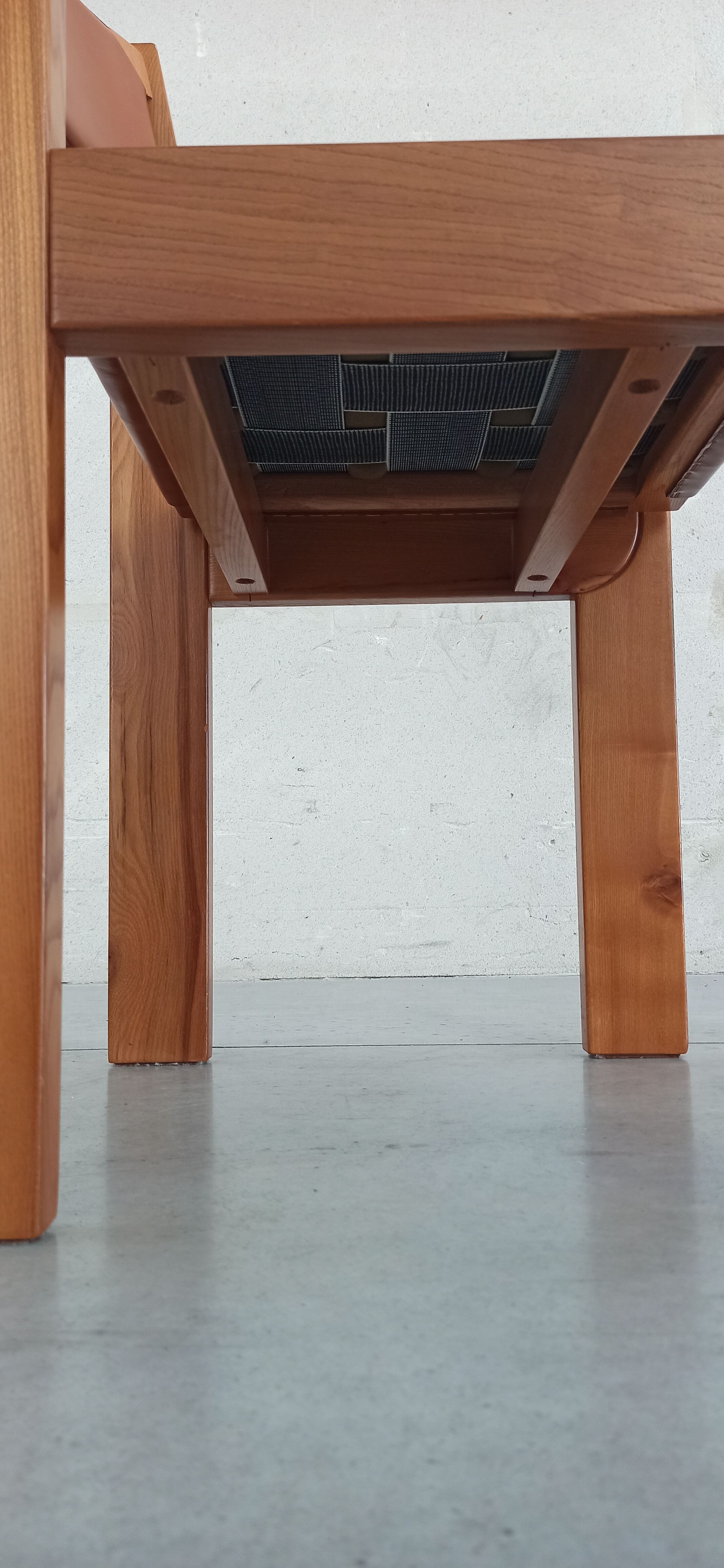 Elm and leather chairs, 80