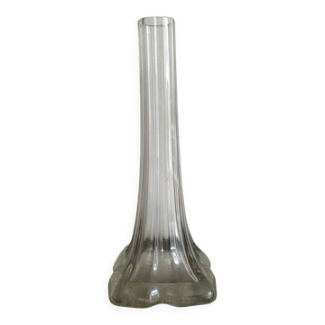 Vase en verre soliflore années 50-60
