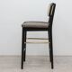 High stool Red Edition in rattan and fabric