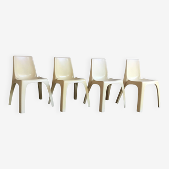 Set of 4 Kartell chairs model 4850 design Castiglioni Gaviraghi Lanza made in Italy 1965