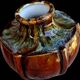 Art Deco vase in polychrome glazed ceramic