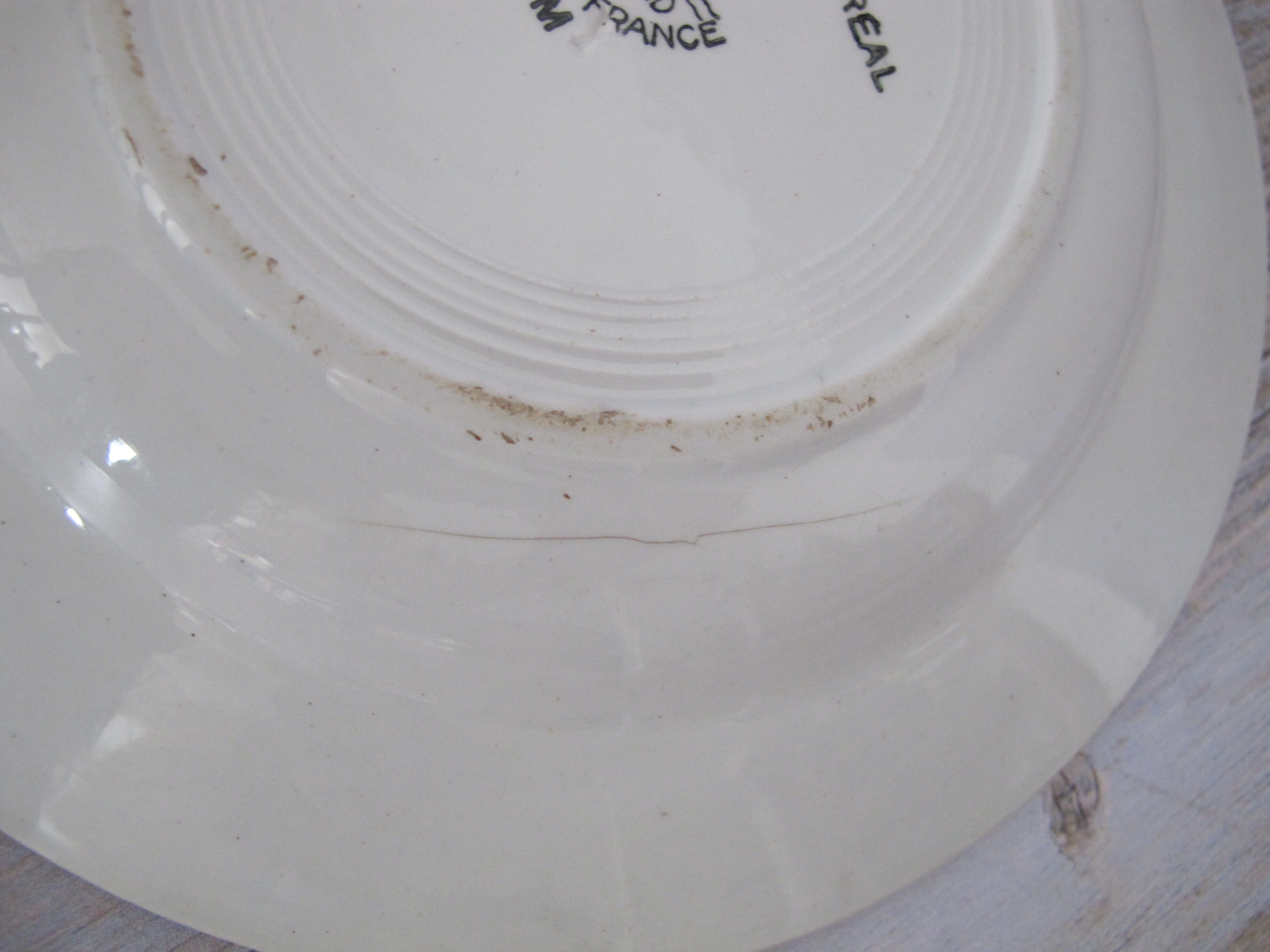 2 hollow plates made of Saint Amand earthenware