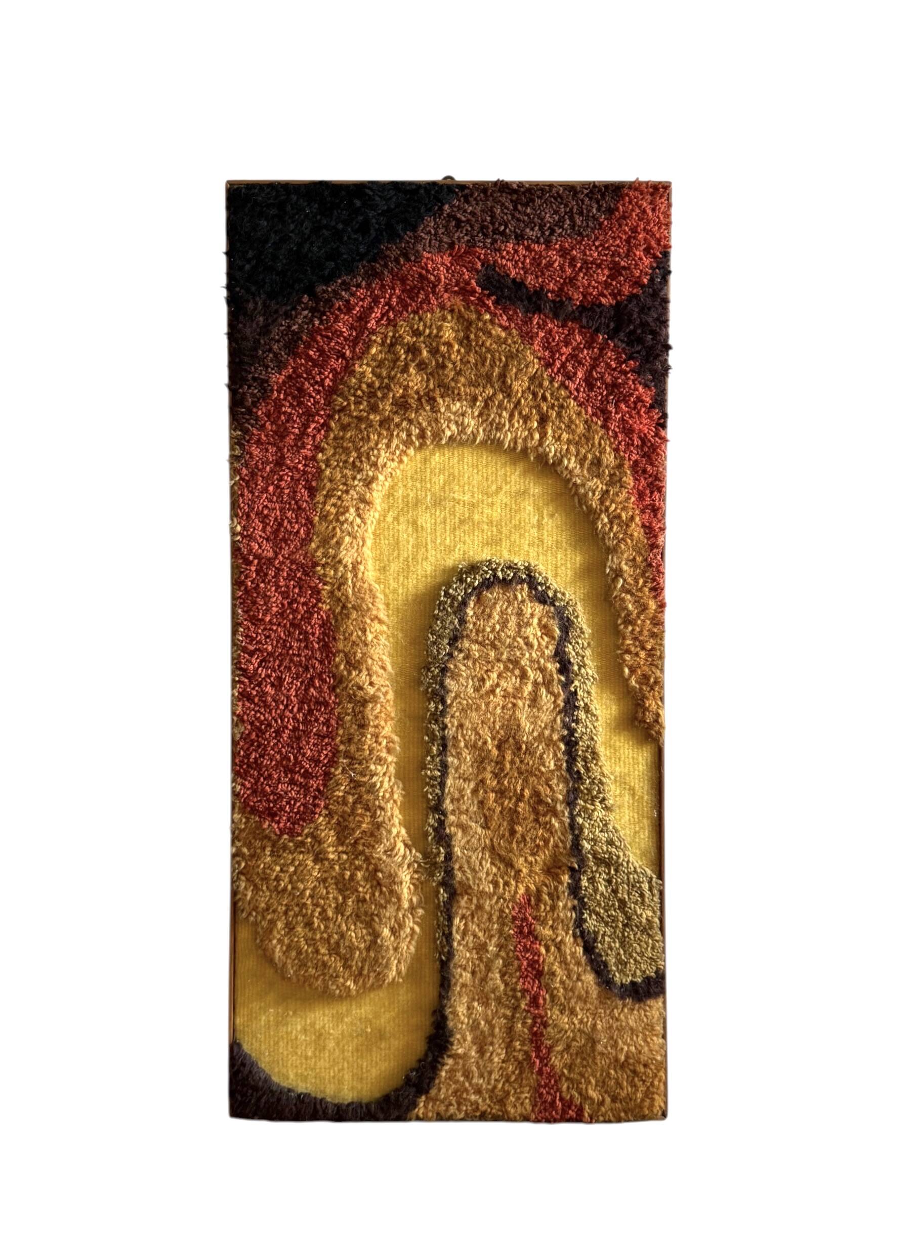 Space Age Wall Tapestry | Italian Mid-Century Fabric Art 1970s