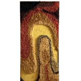 Space Age Wall Tapestry | Italian Mid-Century Fabric Art 1970s