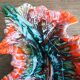 large vintage Vallauris ceramic fruit bowl in leaf shape
