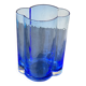 Mid century Murano Vase, Blue shaped Glass, 1960's