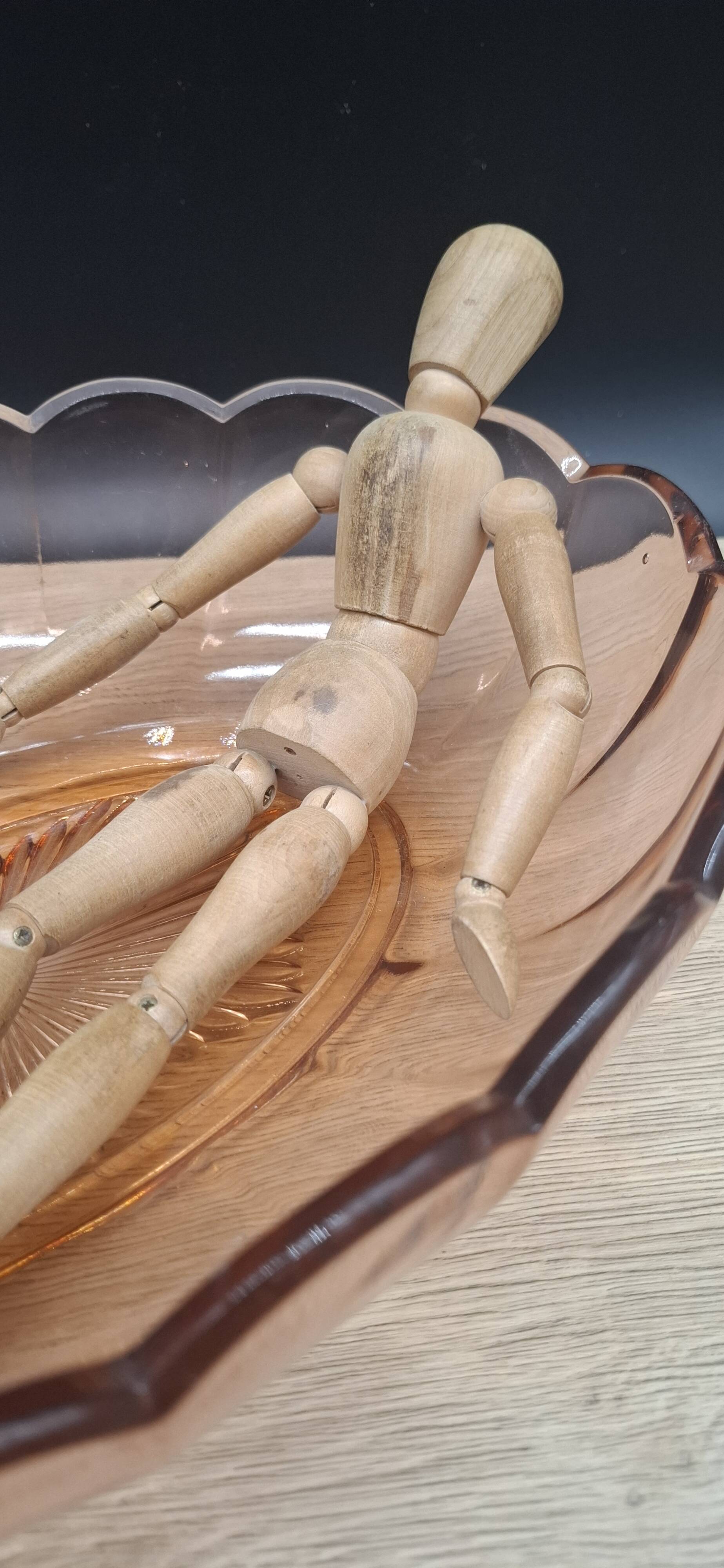 Val Saint Lambert pink salad bowl