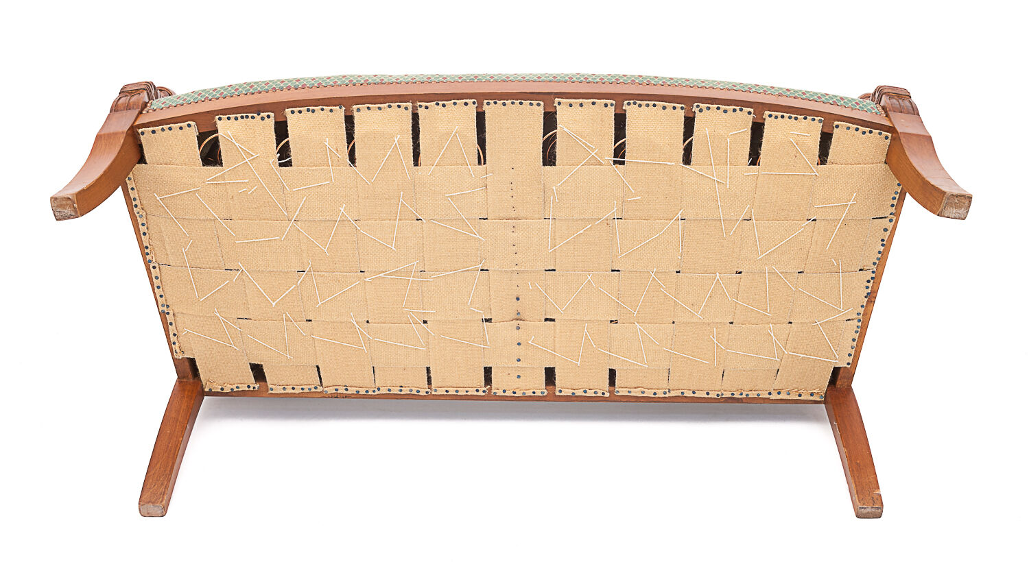 Fabric carved bench, 1930