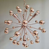 Sputnik chandelier in chromed metal, Space Age design, 1960
