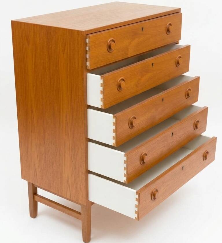 Commode vintage scandinave en teck, années 1970